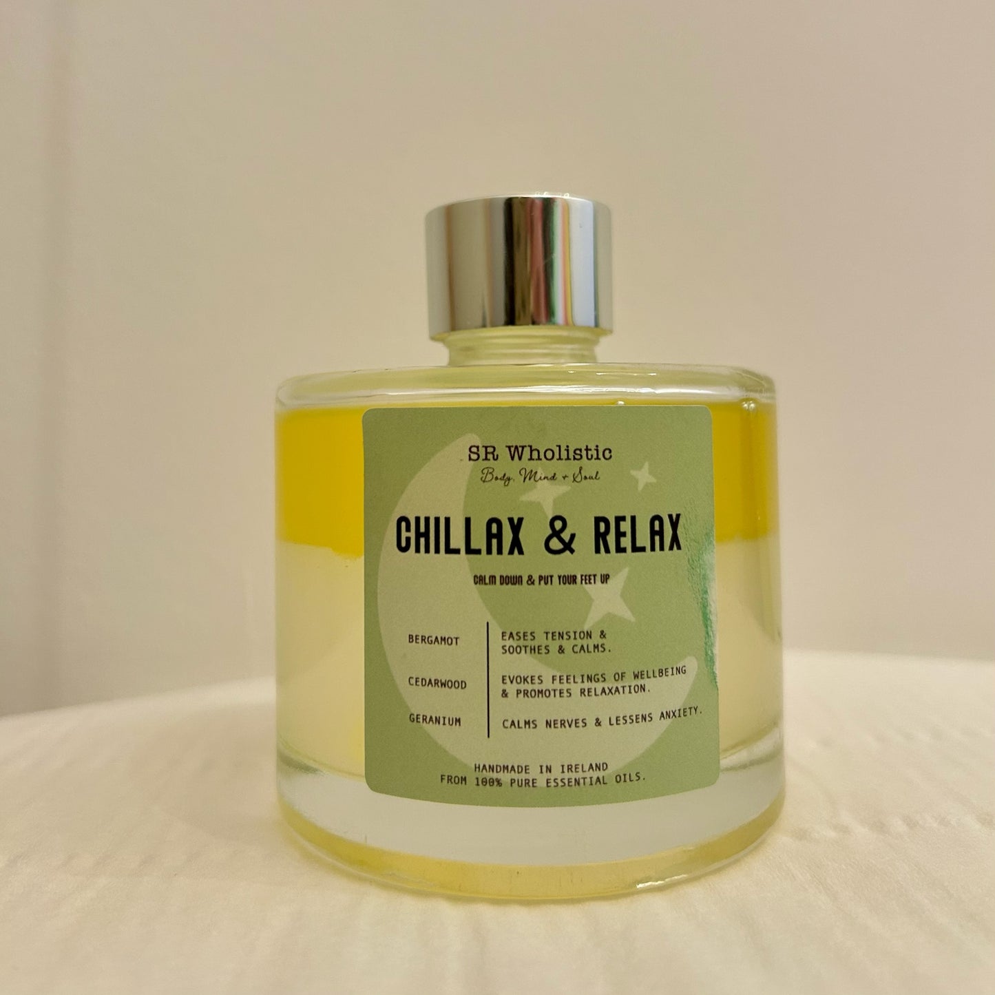200ml Chillax & Relax Reed Diffuser Bottle – Bergamot, Geranium & Cedarwood