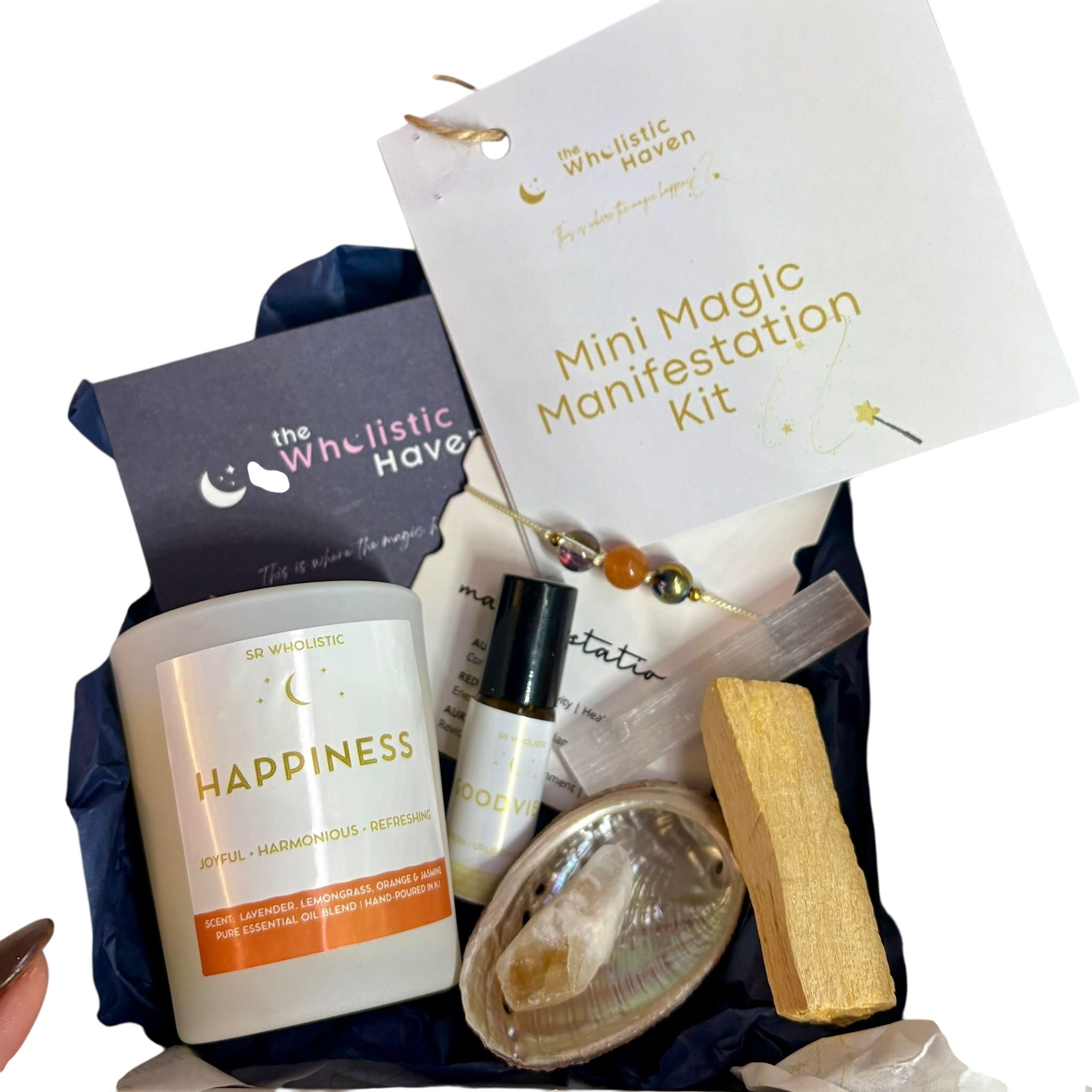 “Full contents of the Mini Magic Manifestation Kit for rituals and intention setting.”