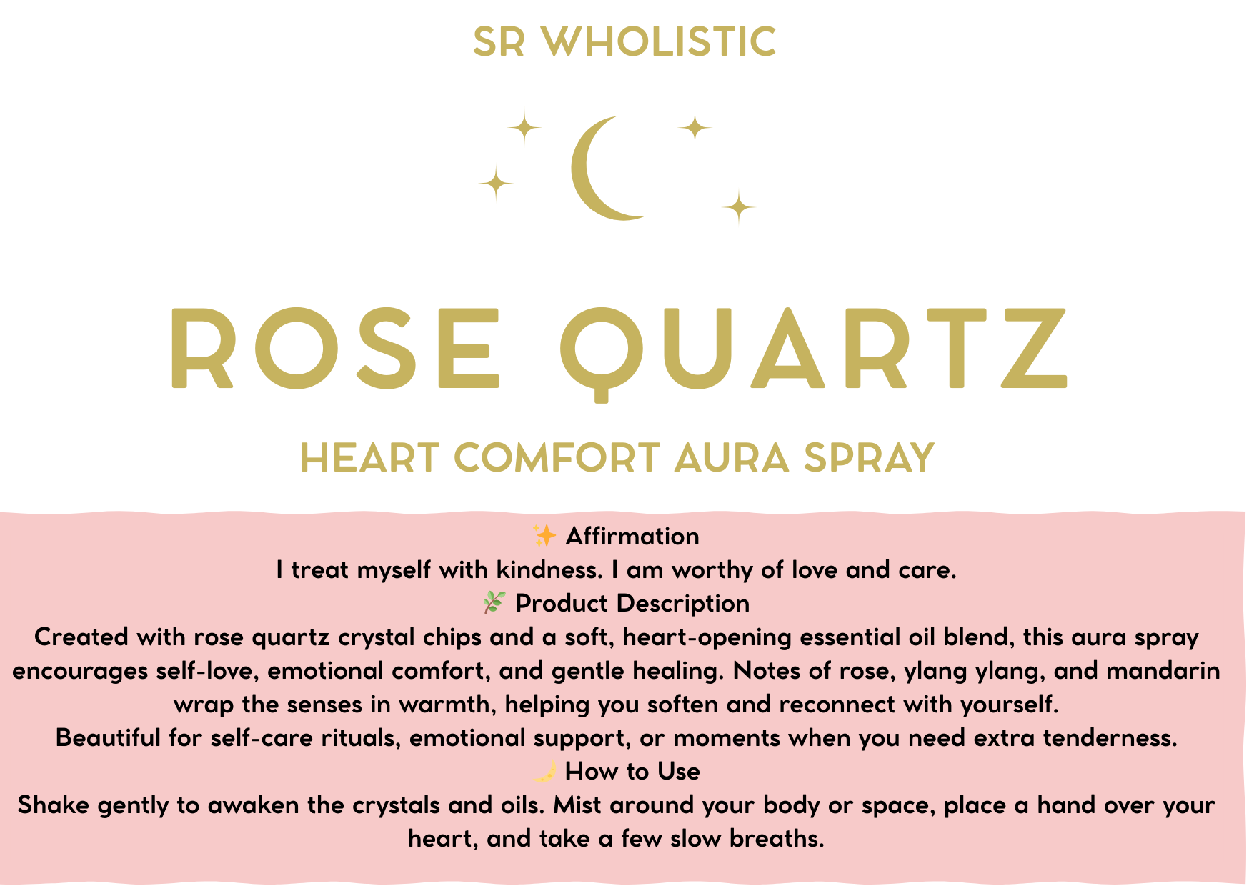 Rose Quartz Aura Spray 50ml | Rose, Ylang Ylang & Mandarin Crystal Mist