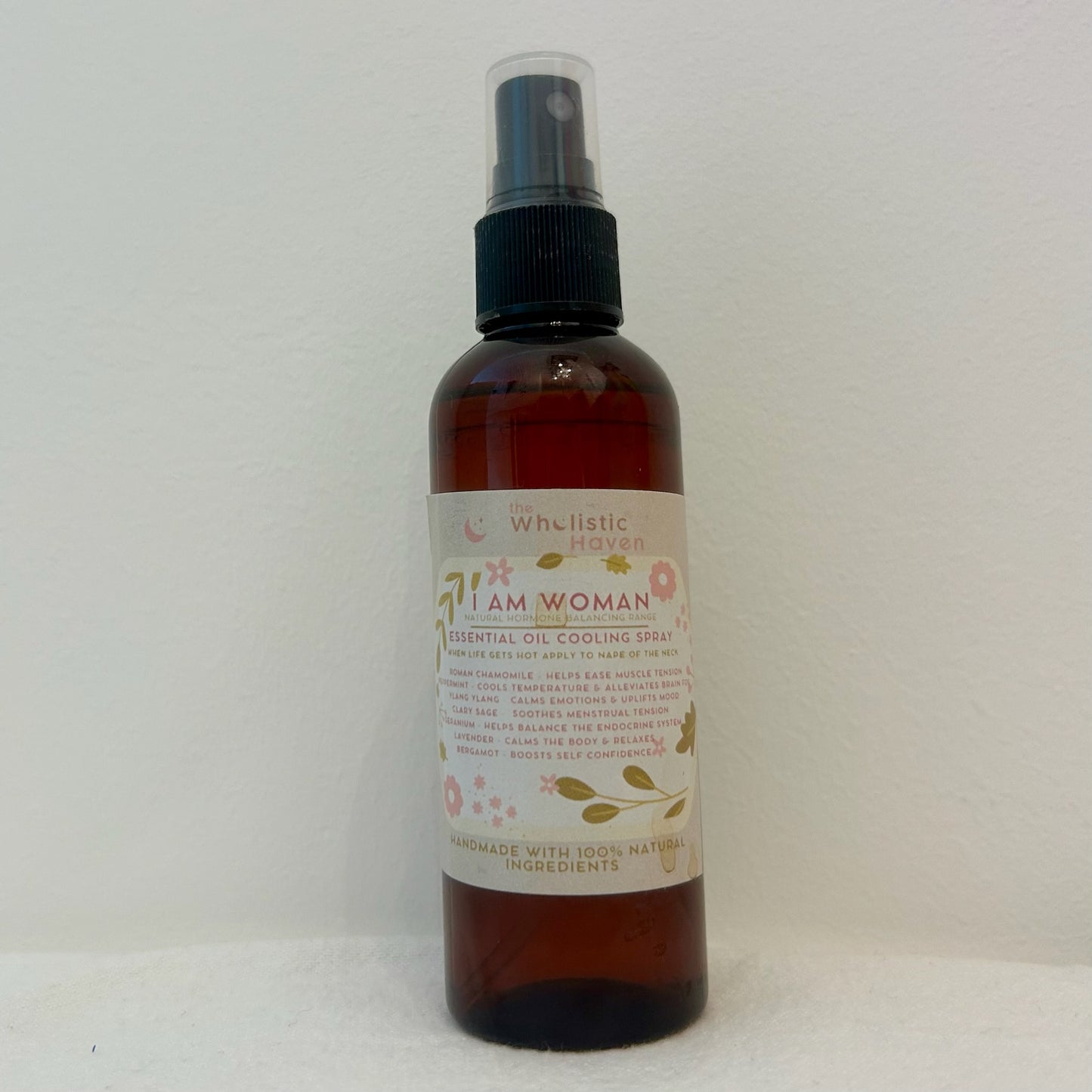 I Am Woman Essential Oil Cooling Spray – Roman Chamomile, Peppermint, Lavender – 100ml