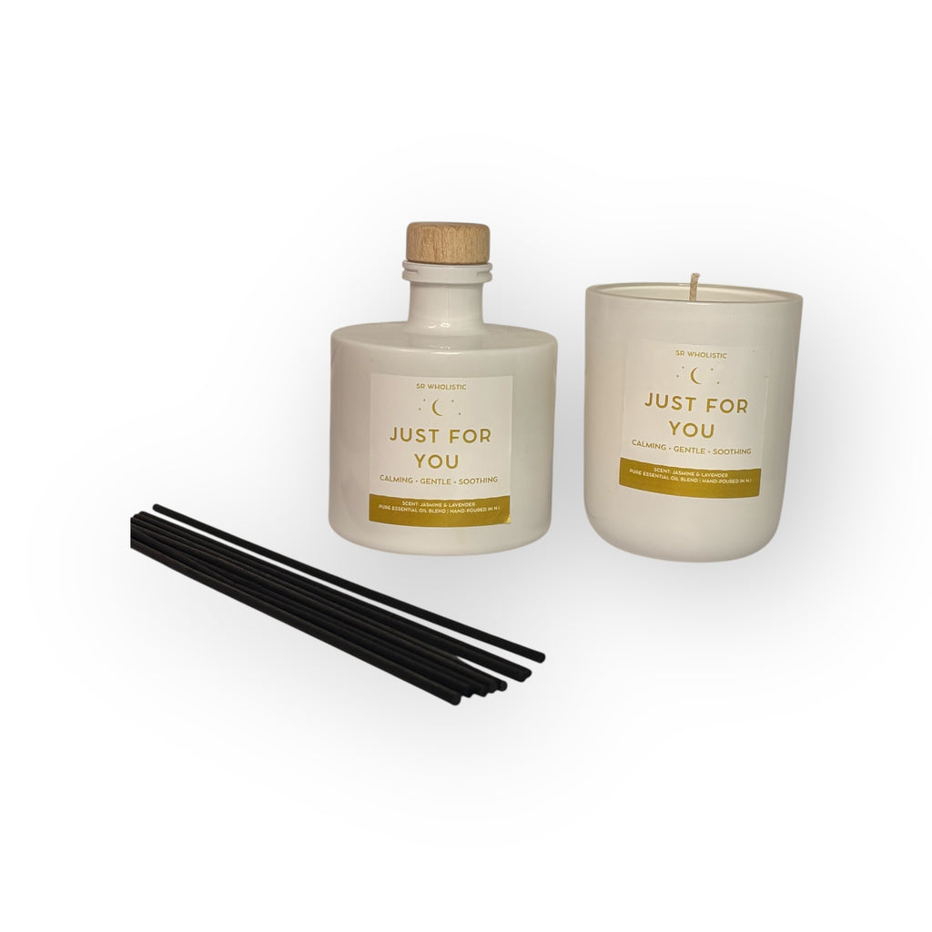 Just For You Candle & Reed Diffuser Set – Jasmine & Lavender