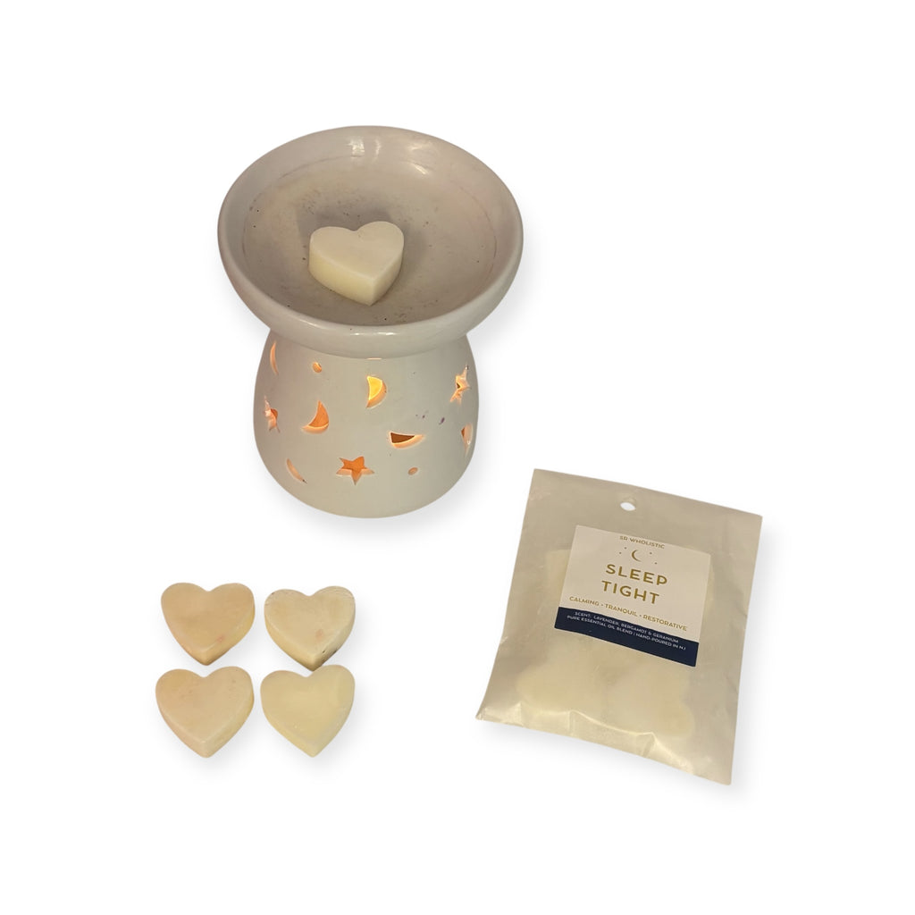 "Sleep Tight" Wax Melts – Bergamot, Lavender & Geranium (5 Heart Melts)