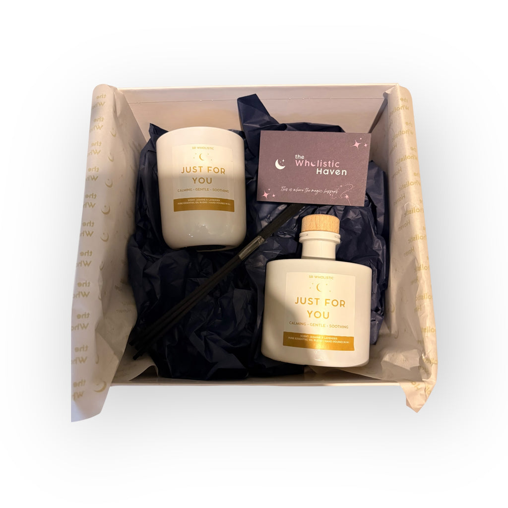 Just For You Candle & Reed Diffuser Set – Jasmine & Lavender