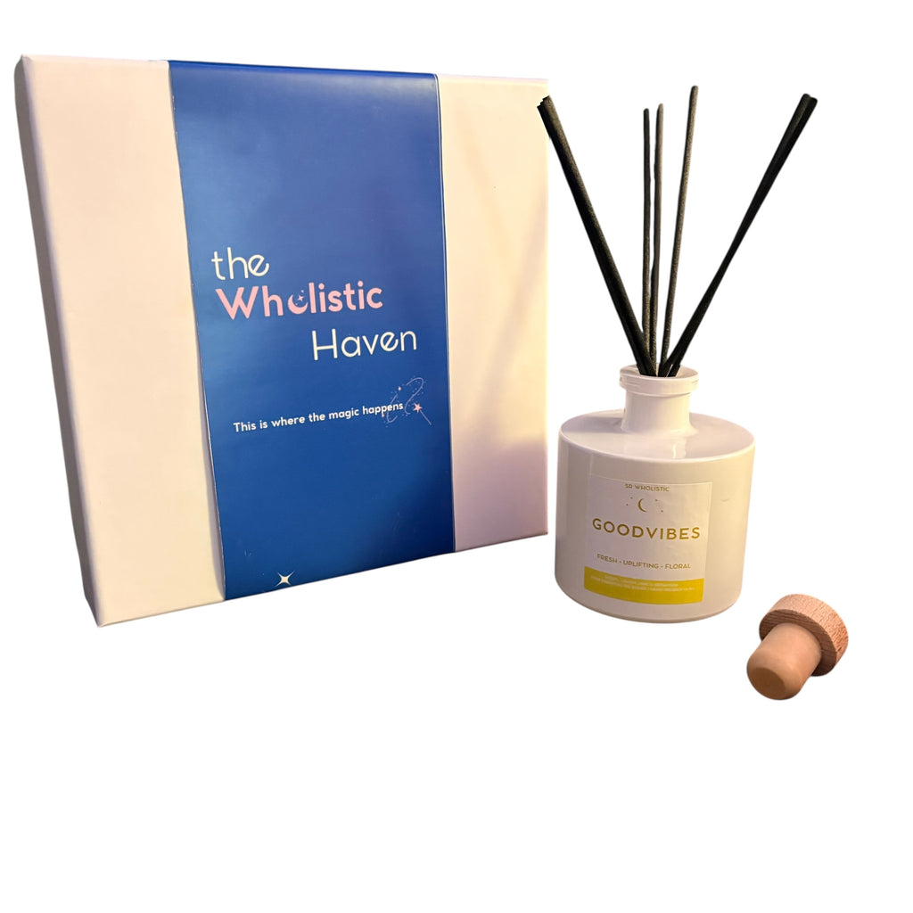 Goodvibes Essential Oil Reed Diffuser – Lemon, Lime & Geranium 200ml