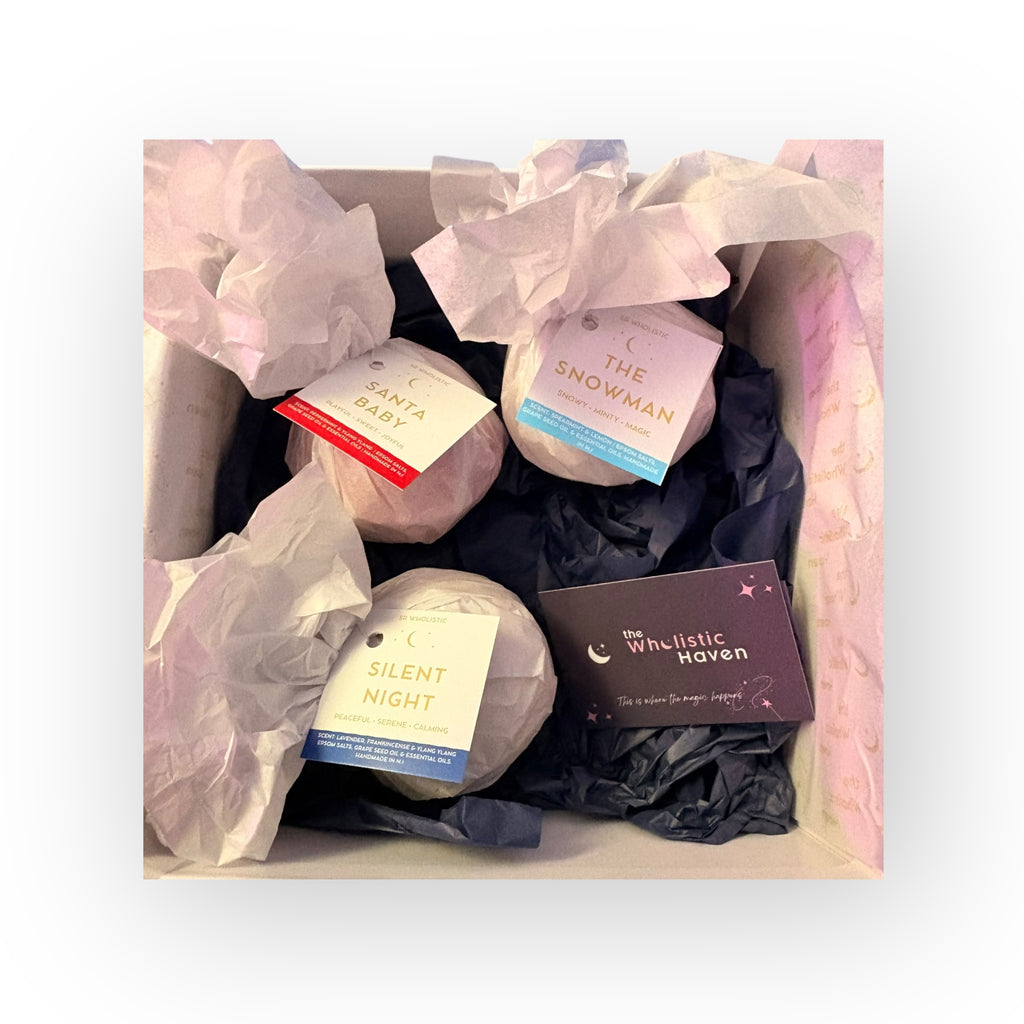 Christmas Bath Bomb Trio – Snowman, Santa Baby & Silent Night