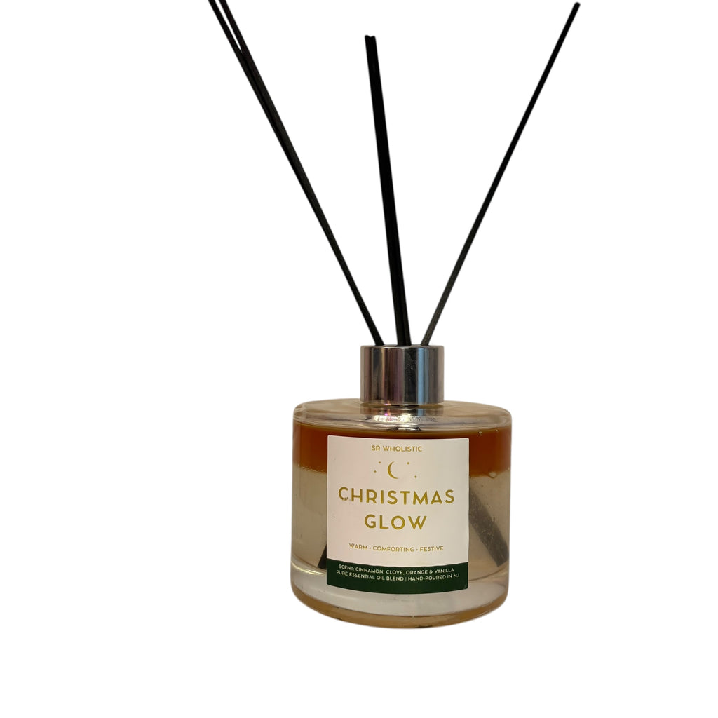 Christmas Glow Candle & Reed Diffuser Set – Orange, Cinnamon, Clove & Benzoin