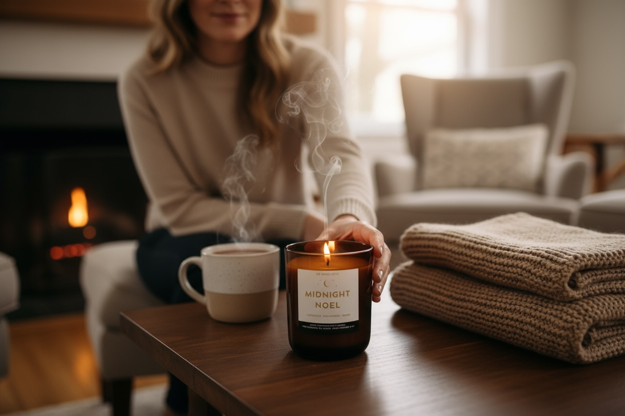 "Midnight Noel" Aromatherapy Soy Wax Candle