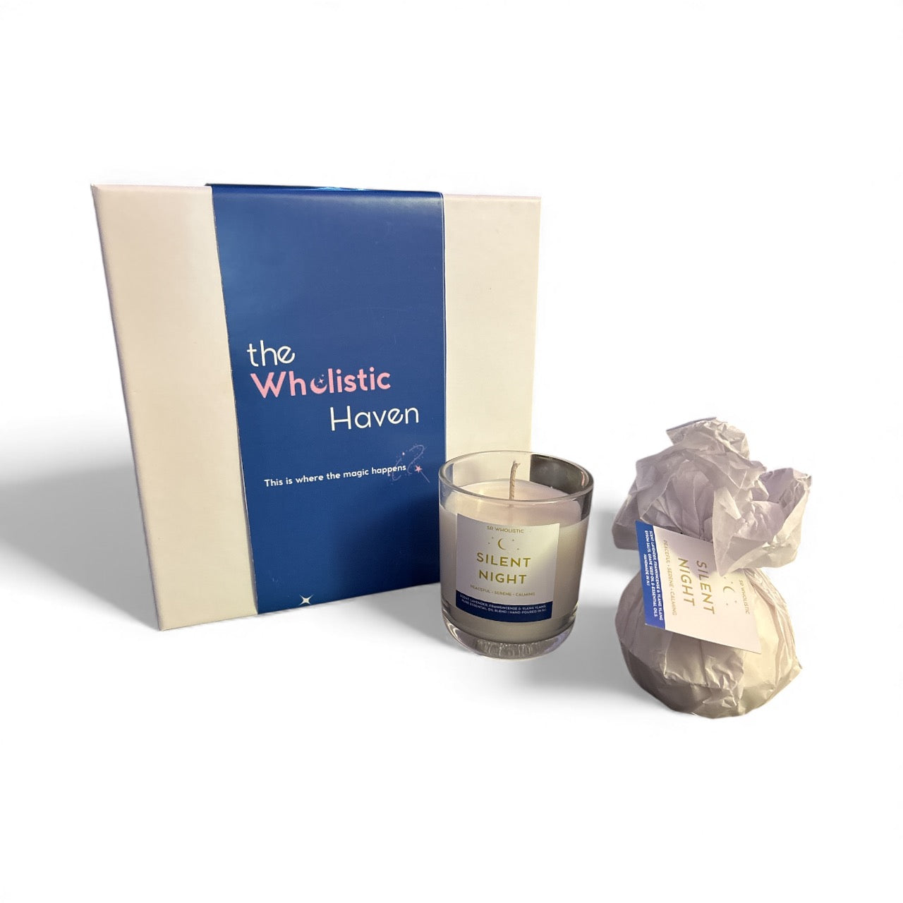 Silent Night - Candle, Bath bomb  Gift Set