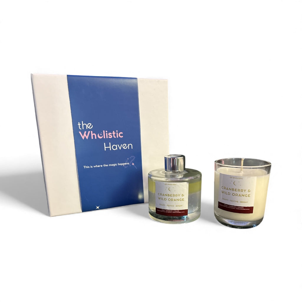 Cranberry & Wild Orange Candle & Reed Diffuser Set – Cranberry & Wild Orange