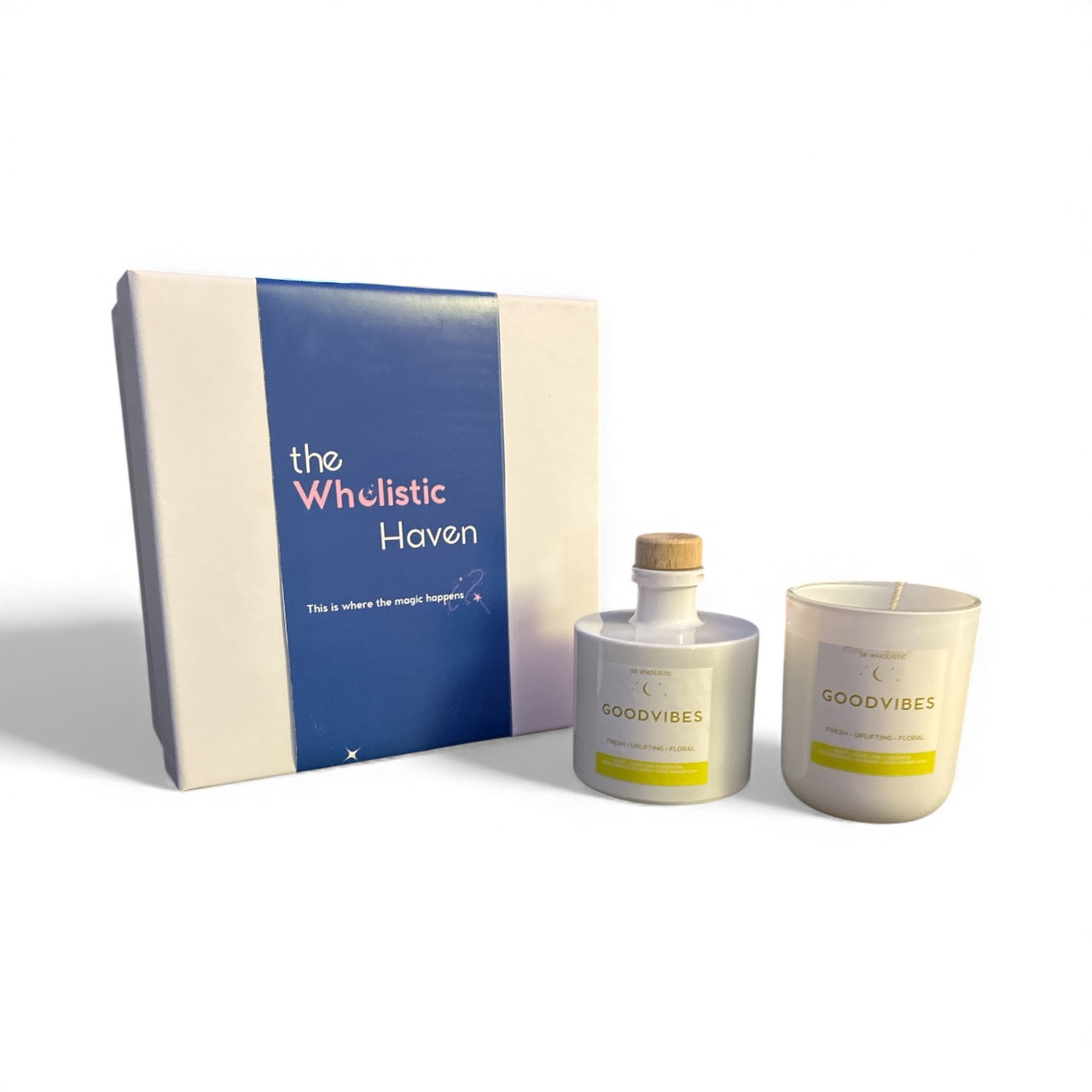 Goodvibes Candle & Reed Diffuser Set – Lemon, Lime & Geranium