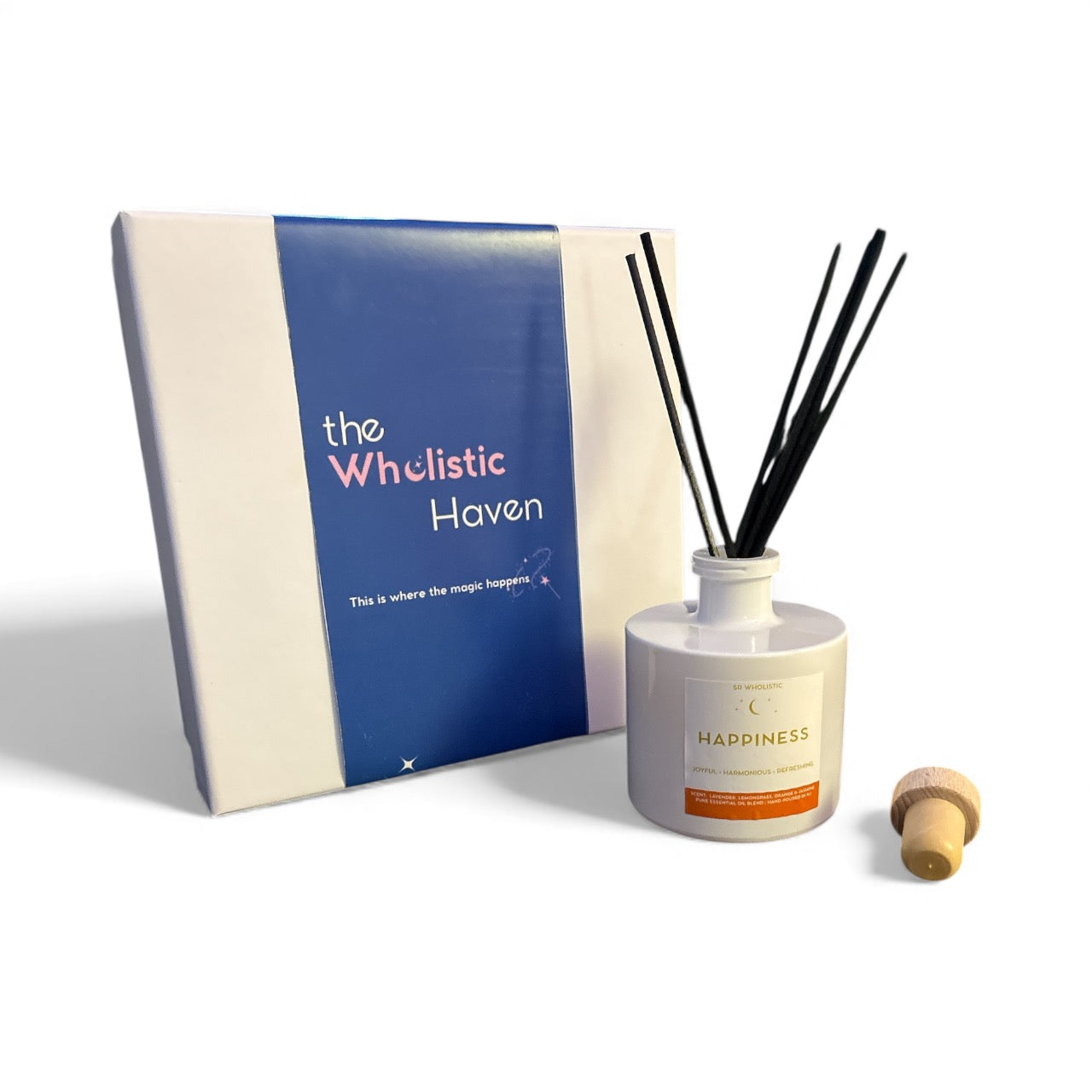 Happiness Reed Diffuser – Lemongrass, Jasmine, Orange & Lavender | 200ml