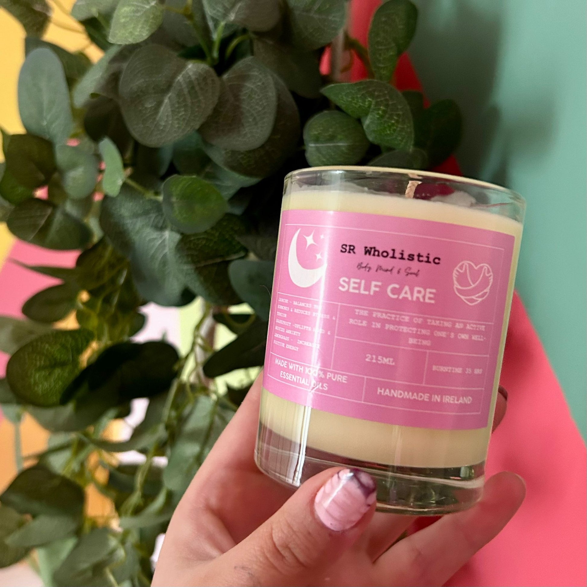 Handmade aromatherapy soy wax candle –SELF CARE scent, natural and eco-friendly with essential oils.