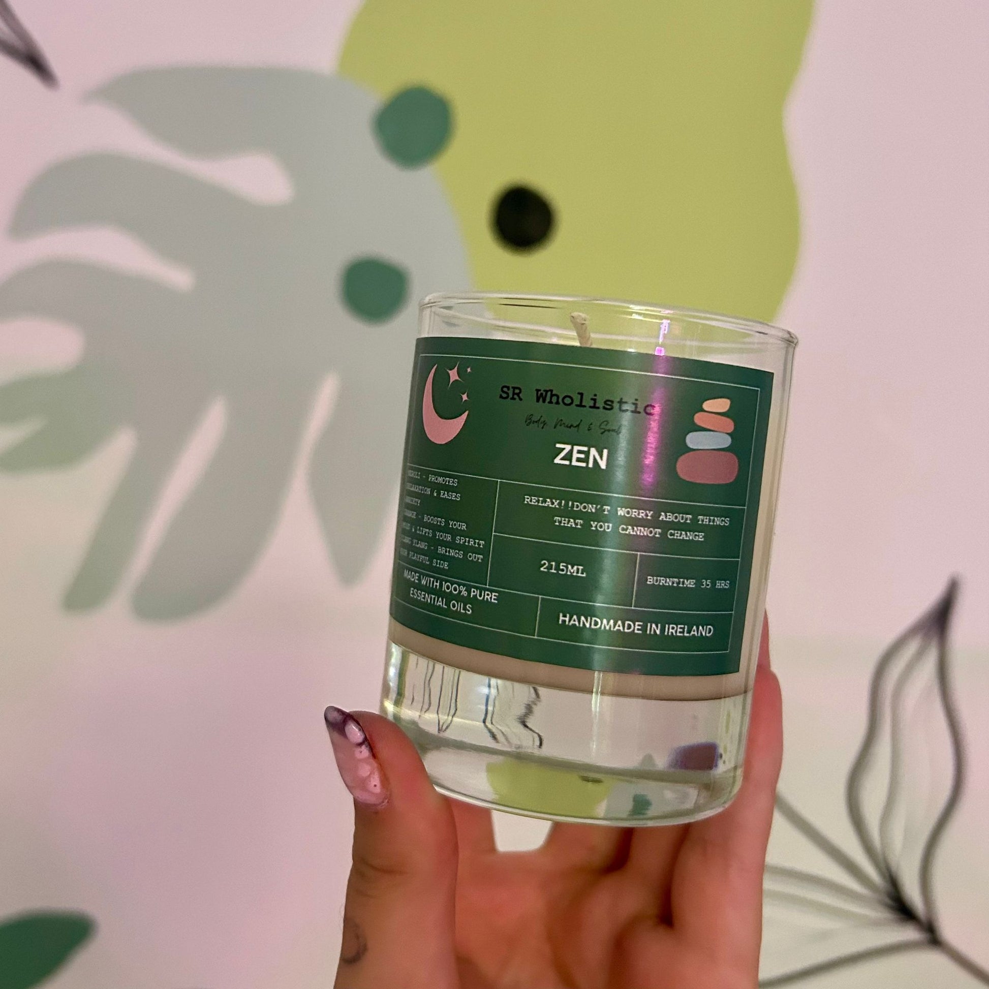 Handmade aromatherapy soy wax candle – ZEN scent, natural and eco-friendly with essential oils.