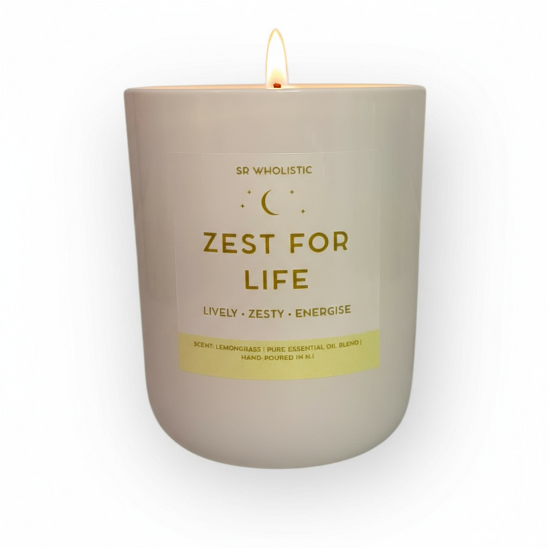 Zest for life aromatherapy candle