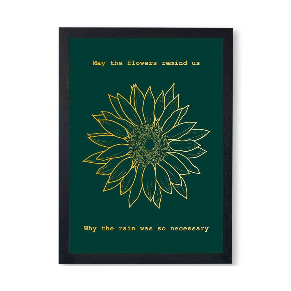 Sunflower Affirmation illustrative print